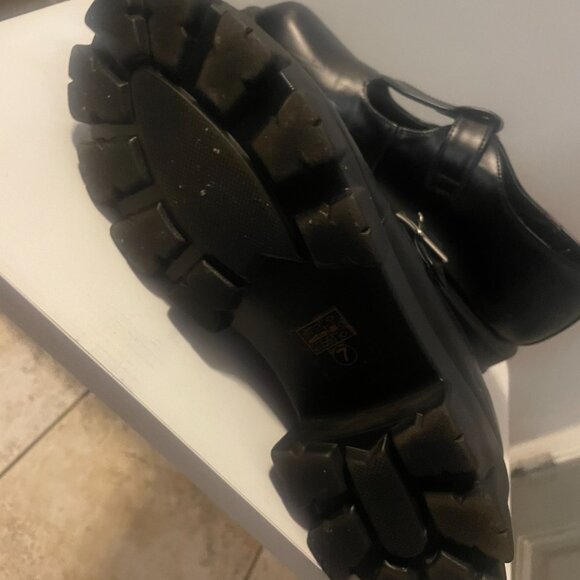 Fashion Black Vegan Leather Platform Mary Jane Shoes - Men Size 7 (Woman's 9) - Picture 4 of 5